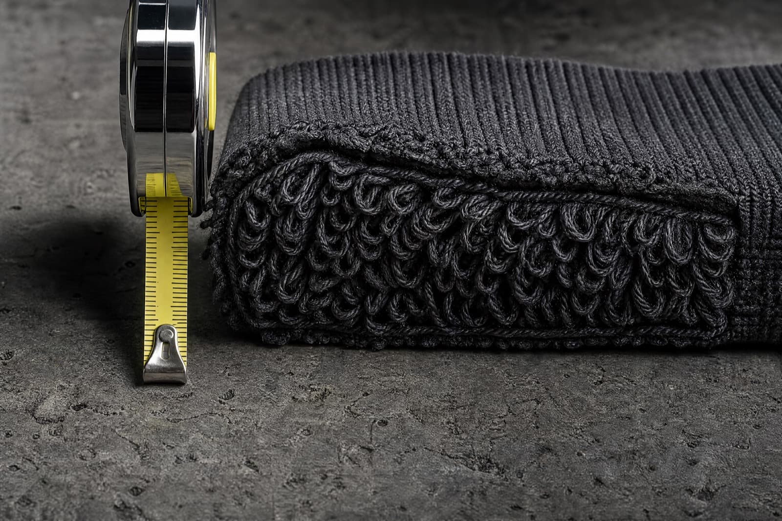 Cut section showing the 4 mm terry loop height under the sole